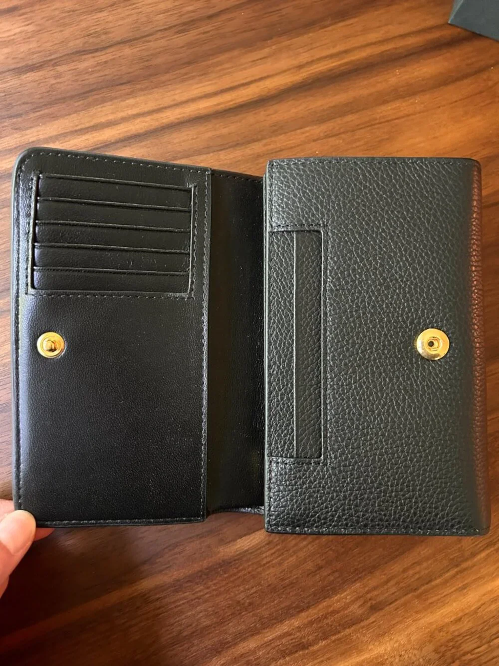 Mulberry Black Leather Wallet Medium 